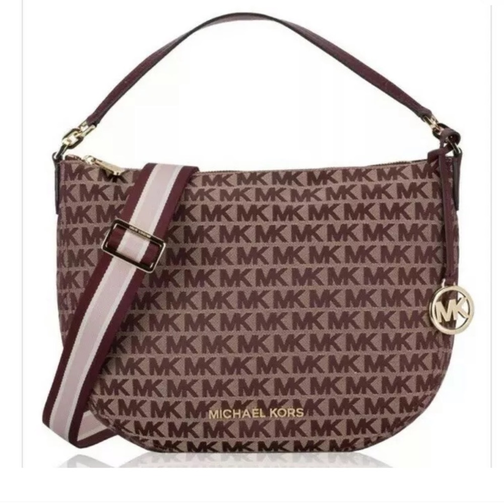 Michael Kors Bedford Convertible Jacquard MK Bag